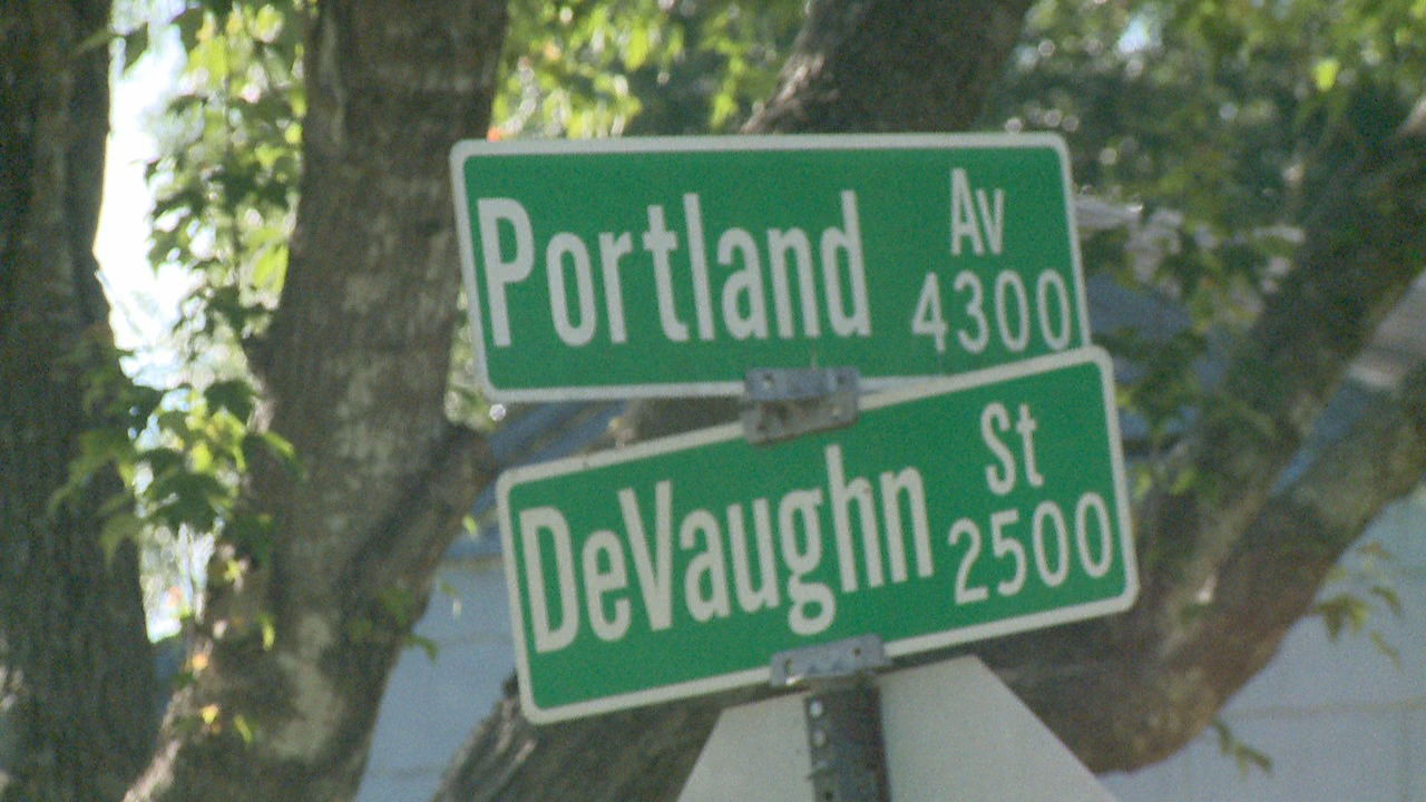 Mother's Day melee - Devaughn street sign